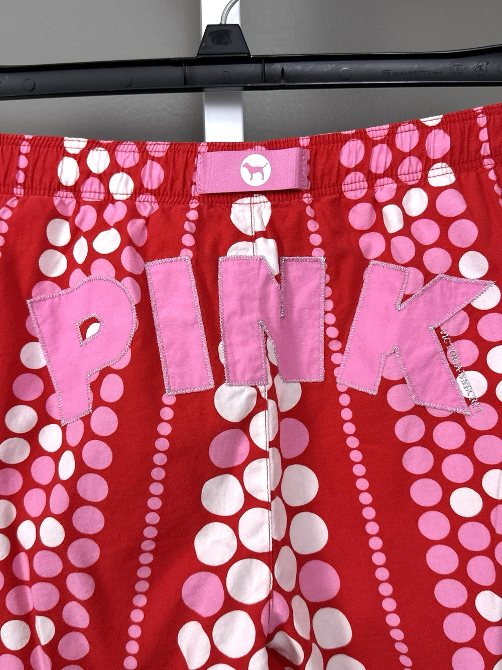 Vintage 2005 Victoria's Secret PINK Pajama Pants XS Rear Logo Y2K 100% Cotton